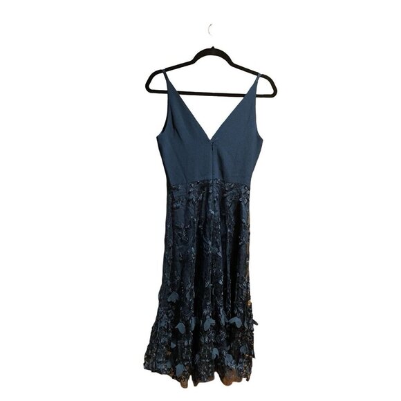 NEW Dress The Population Darleen Floral Midi Dress Peacock Blue Teal Size Small - Picture 7 of 11